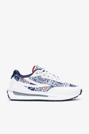 Fila Homme Renno Patchwork 125 Blanche / Navy / Rouge Fila France JRW-409358